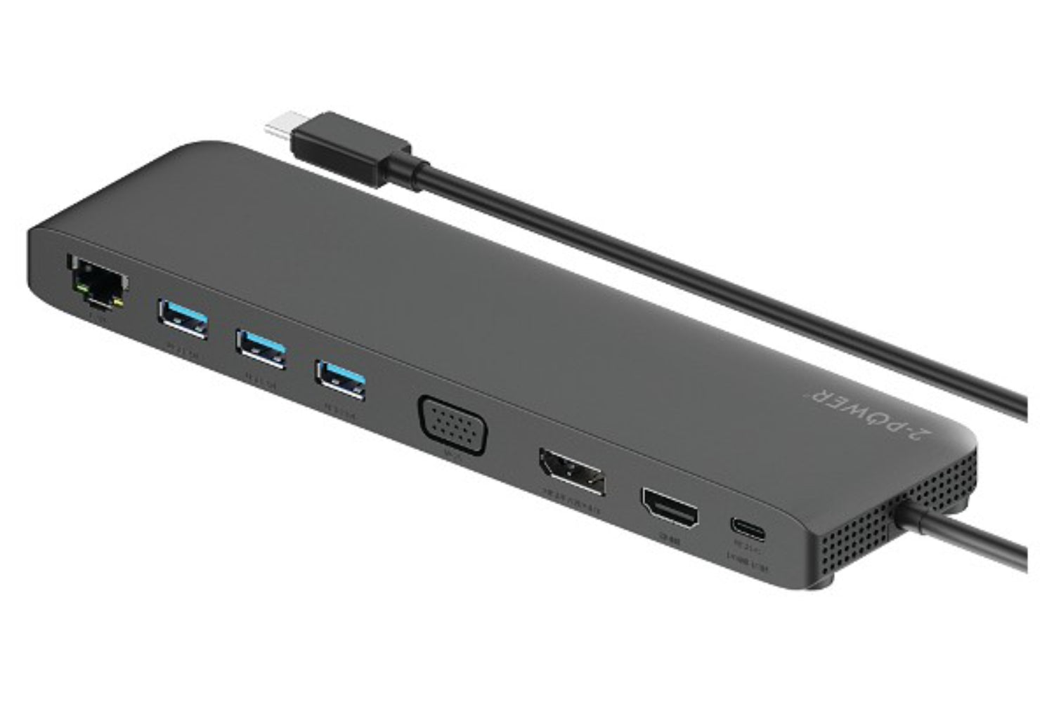 2-Power USB-C DP1.2 Triple Display Mini Dock