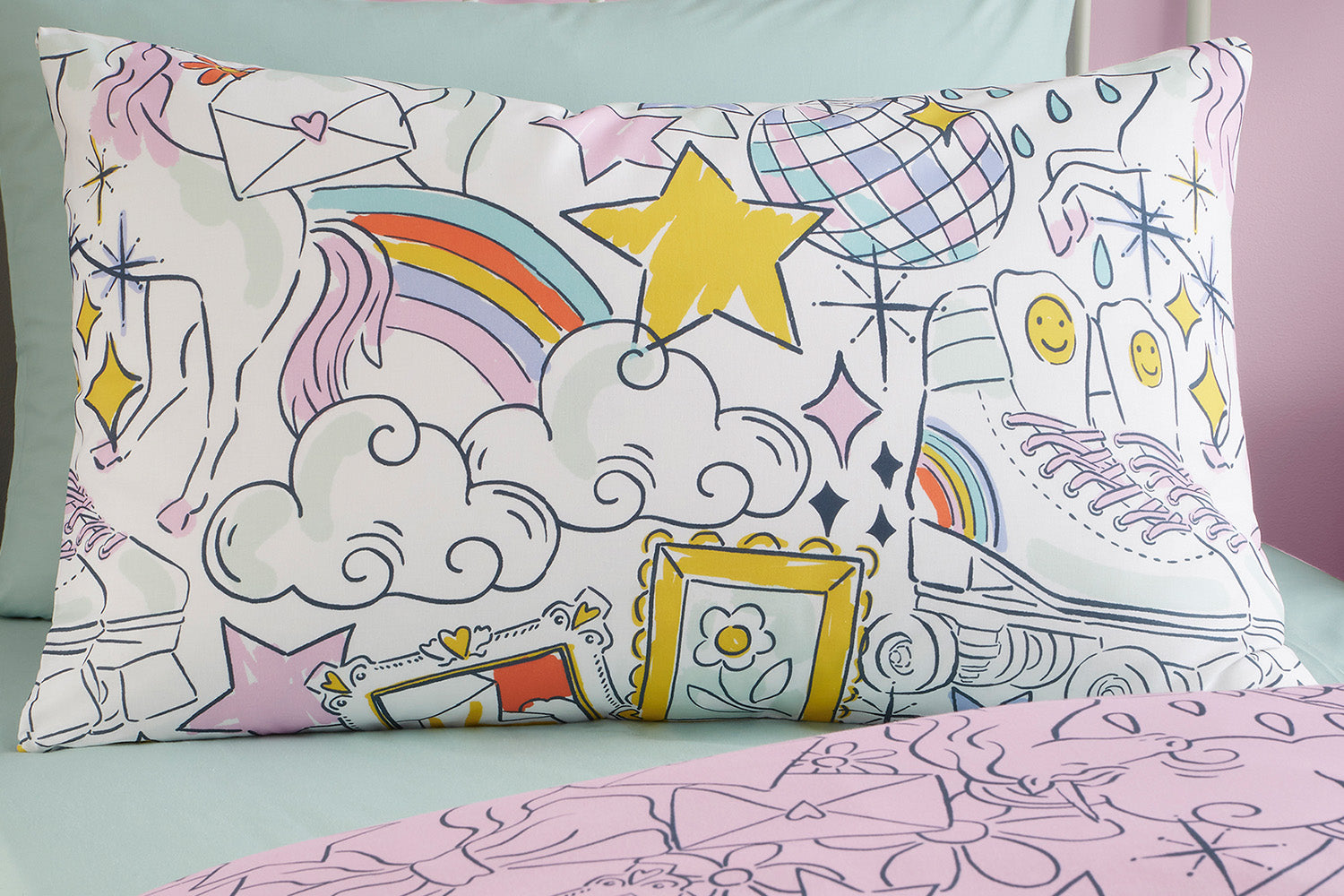 Bedlam | Doodle Hobby Duvet Cover Set | Multicolour | Double-2