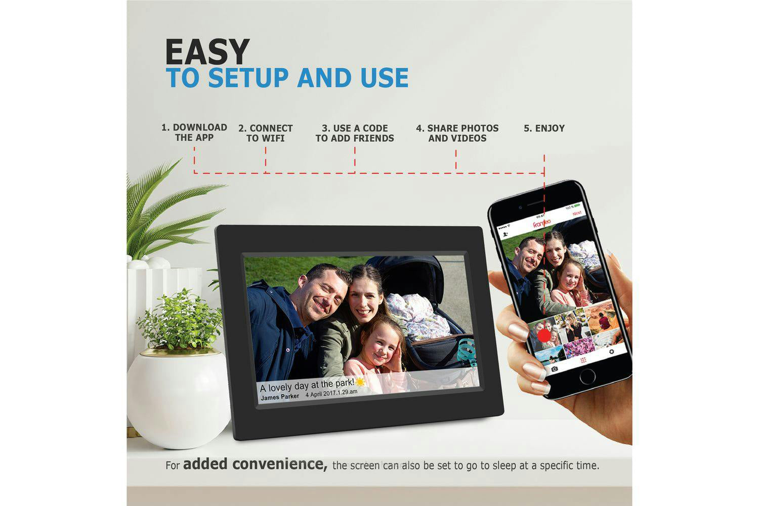 Feelcare Photo Wifi Frame 10.1" Black-3