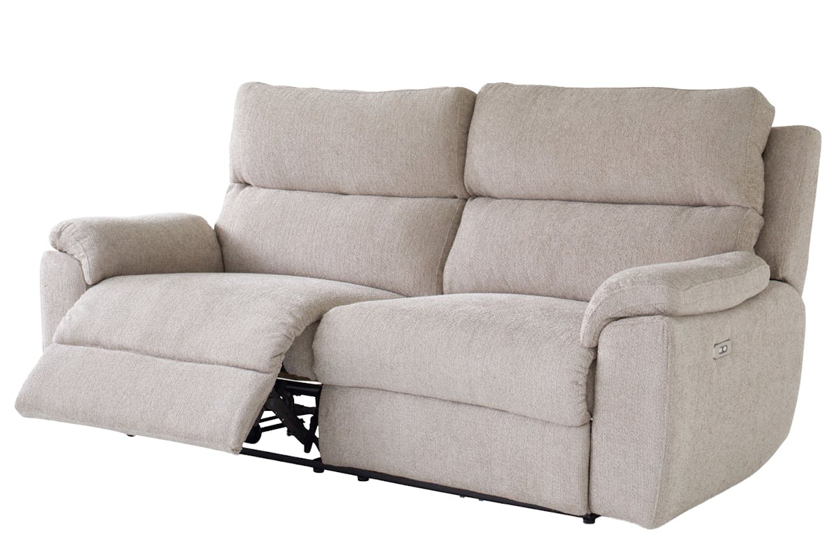 Dream 3 Seater Sofa | Power Recliner| Power Headrest | Fabric | Taupe-5