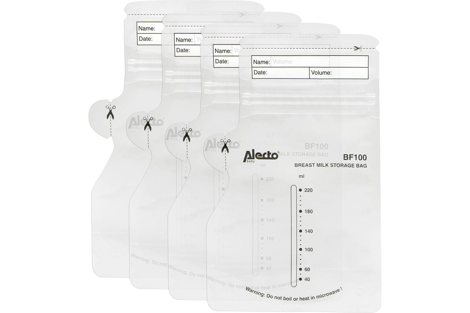 Alecto BF100 100PK Breast Milk Storage Bags-3
