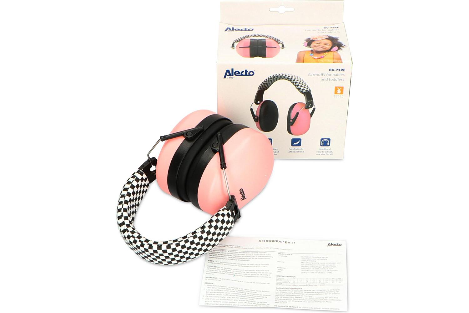 Alecto BV-71RE Earmuffs for Bbabies and Toddlers Pink-10