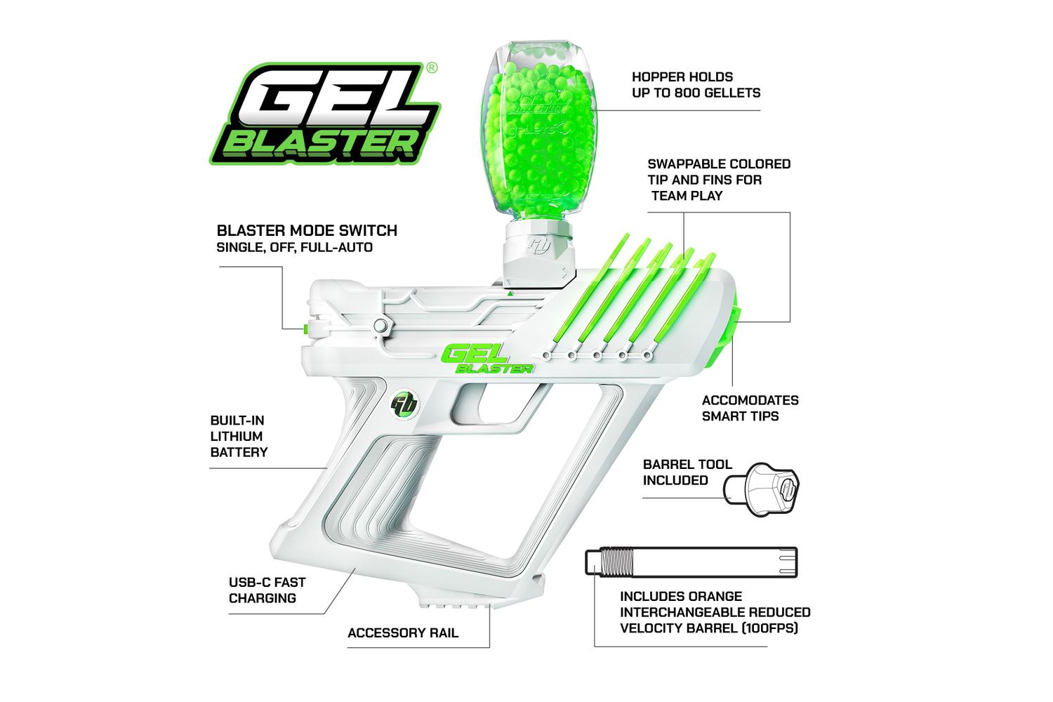 Gelblaster Surge | white/Green-3