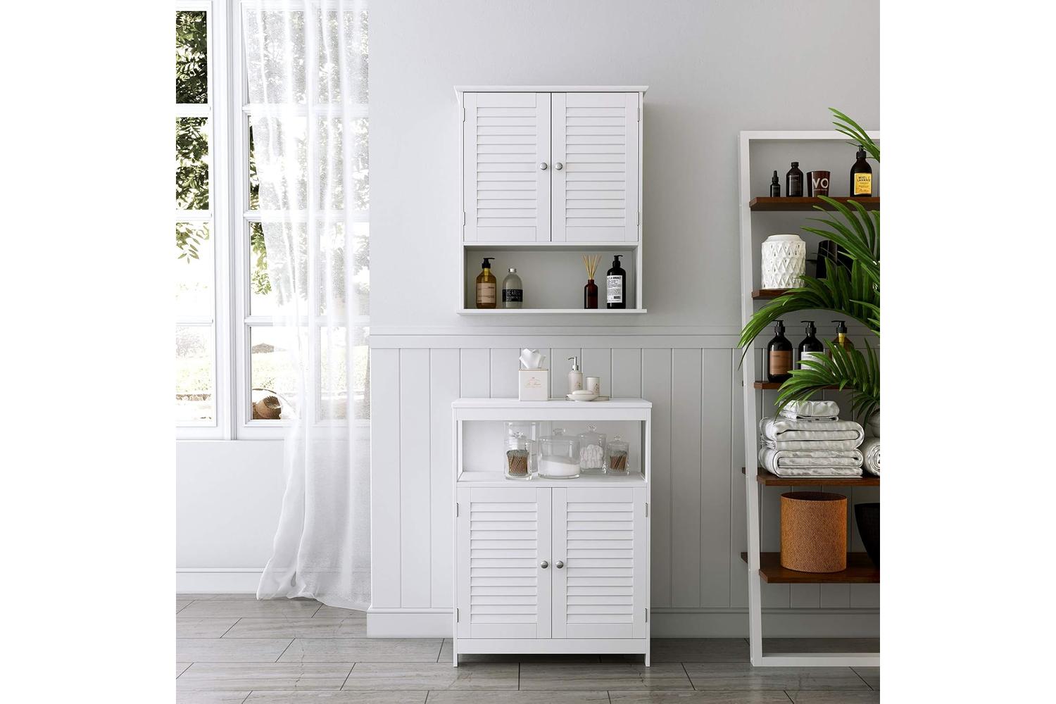 Vasagle Hanging Bathroom Storage Organizer | White-2