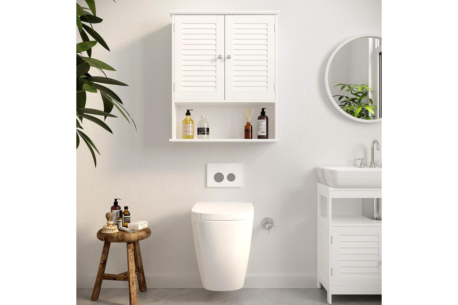 Vasagle Hanging Bathroom Storage Organizer | White-3