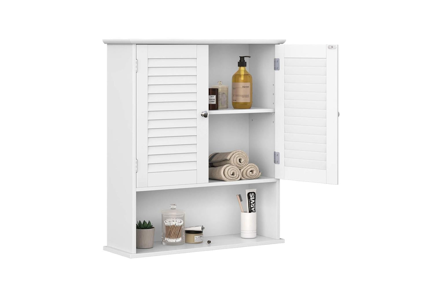 Vasagle Hanging Bathroom Storage Organizer | White-4