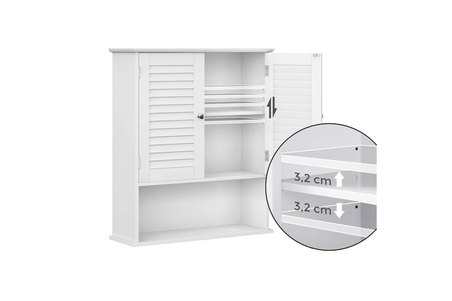 Vasagle Hanging Bathroom Storage Organizer | White-5