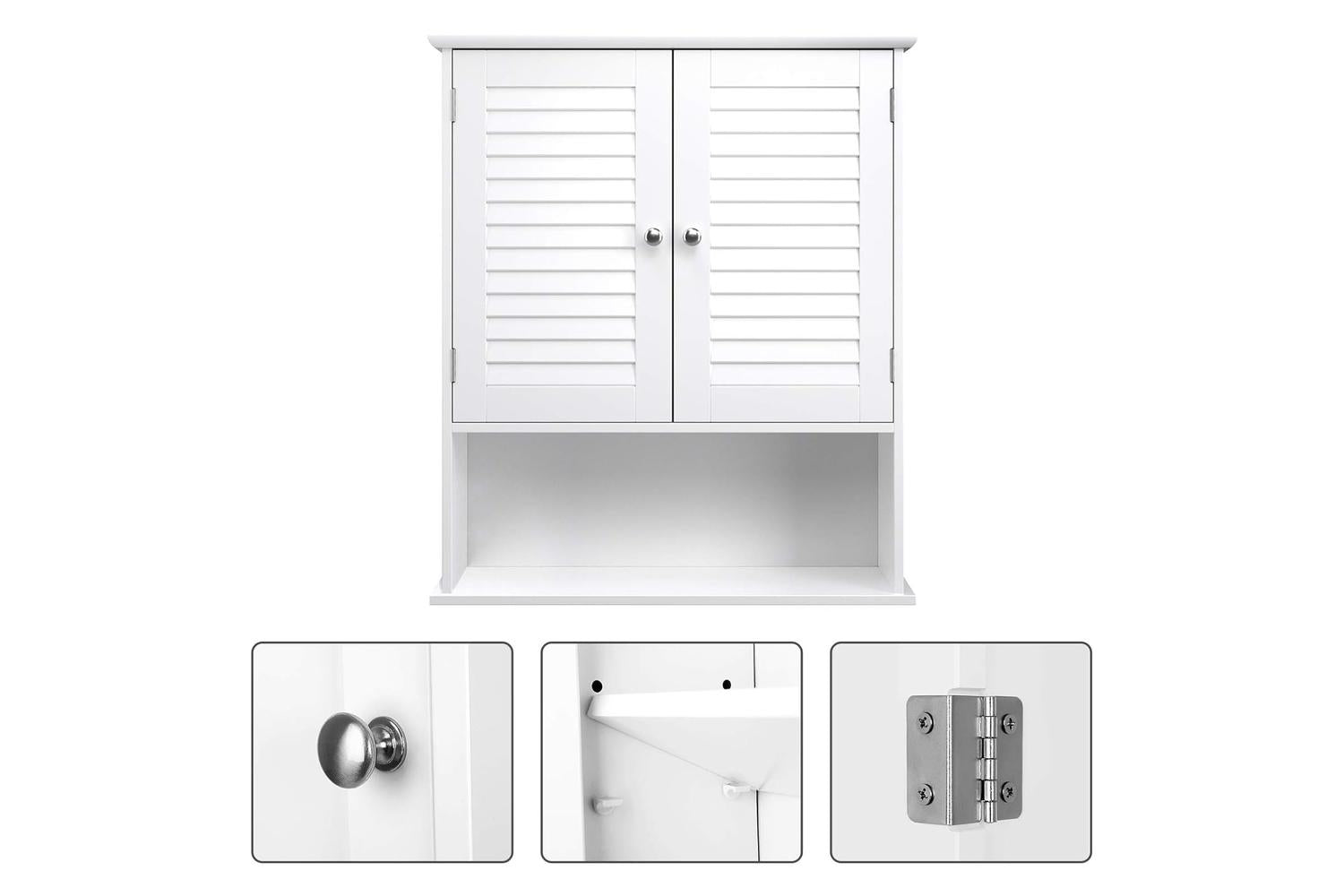 Vasagle Hanging Bathroom Storage Organizer | White-6
