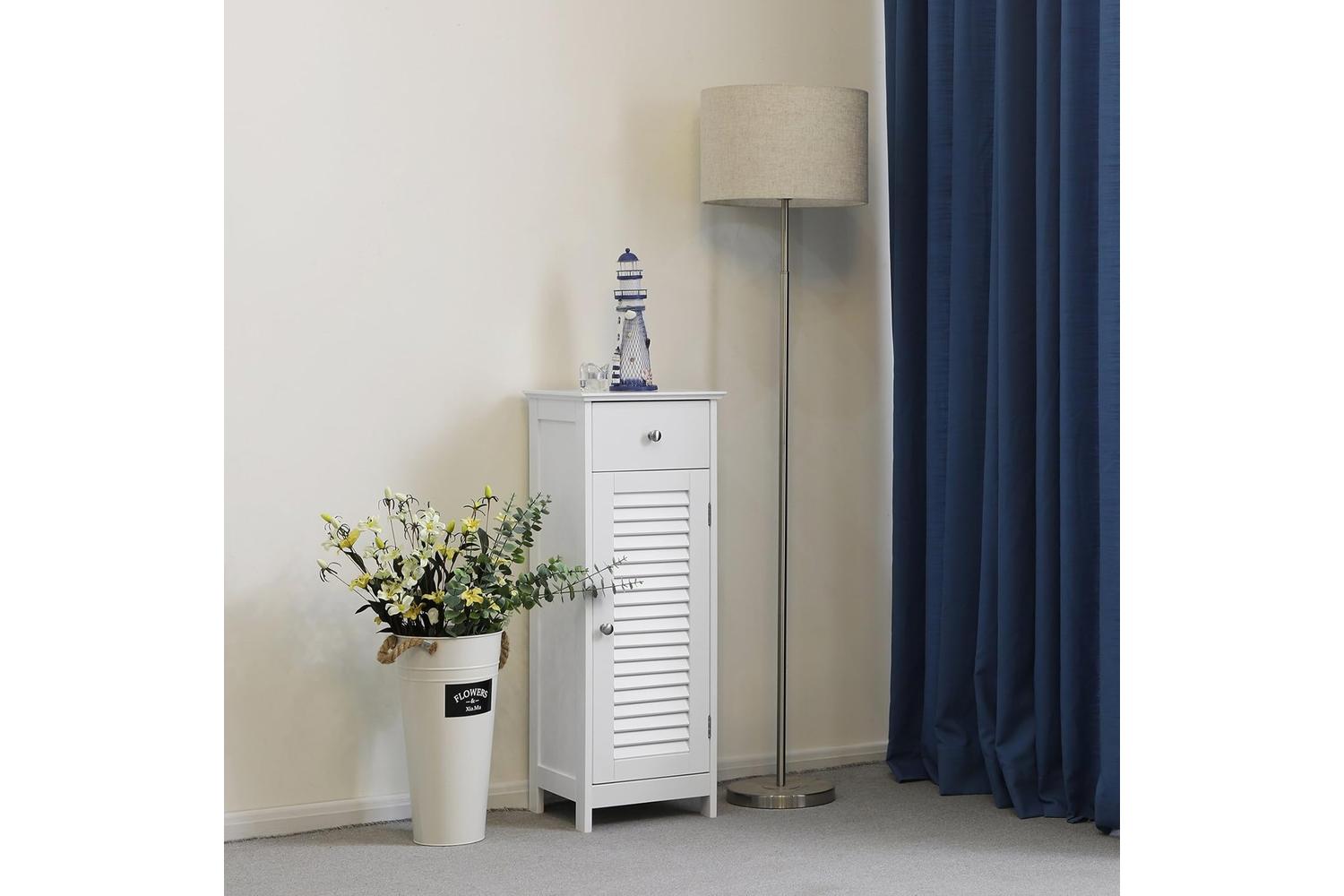 Vasagle  Narrow Floor Standing Cabinet for Bathroom | White-2