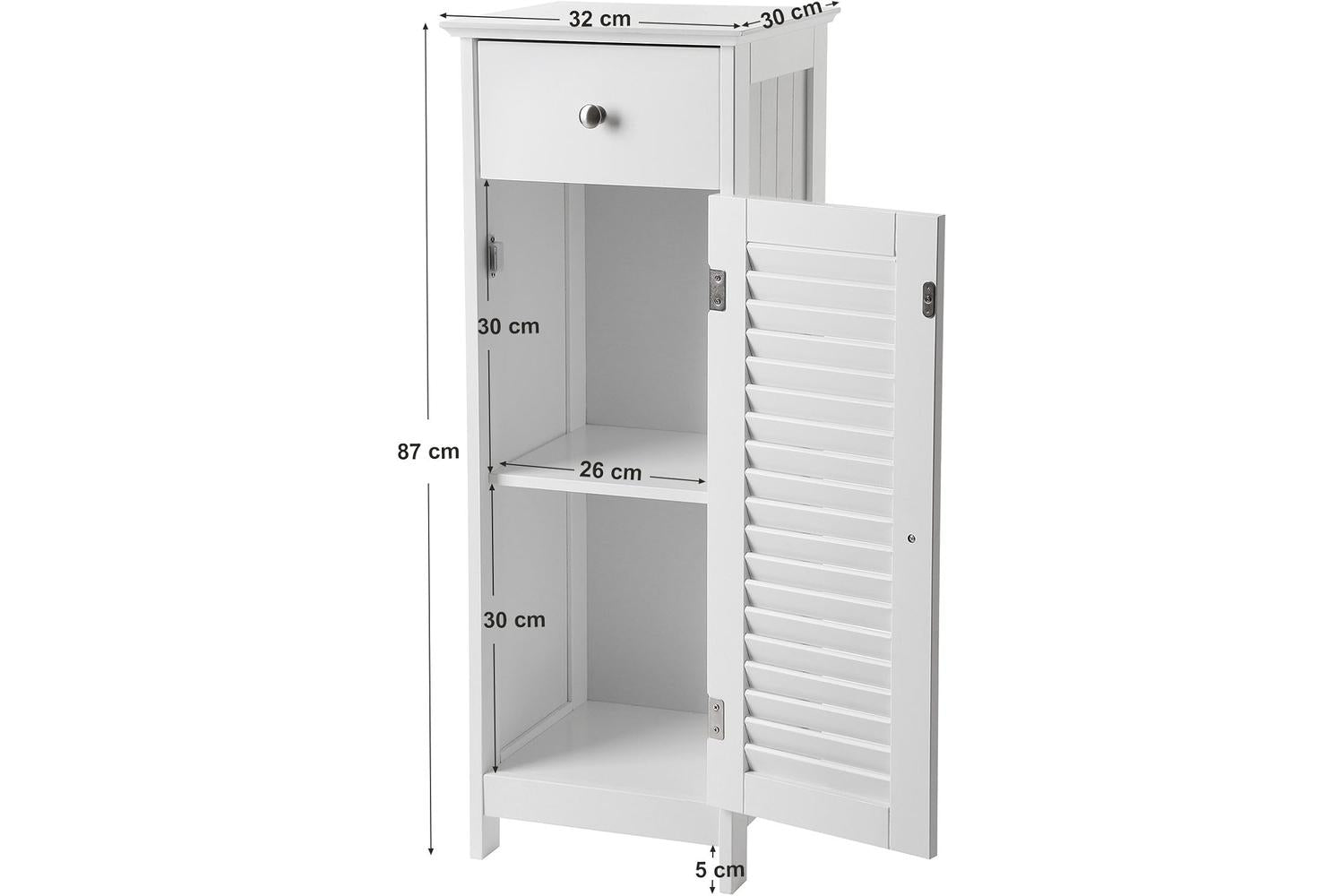 Vasagle  Narrow Floor Standing Cabinet for Bathroom | White-6