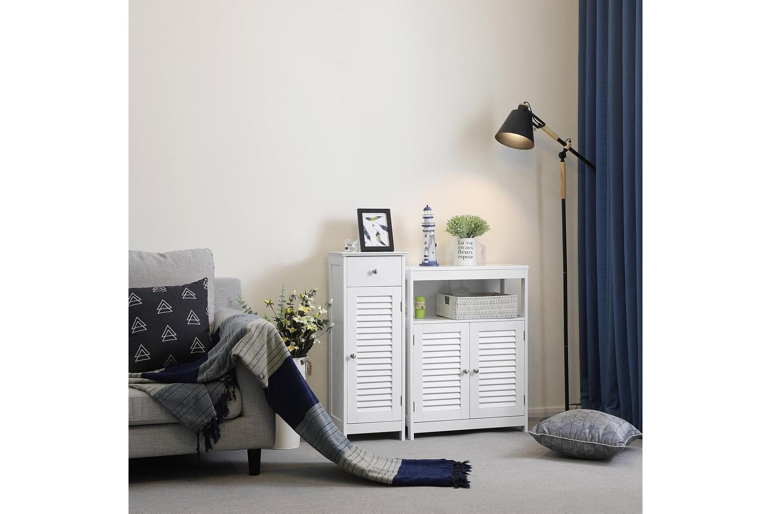 Vasagle  Narrow Floor Standing Cabinet for Bathroom | White-8
