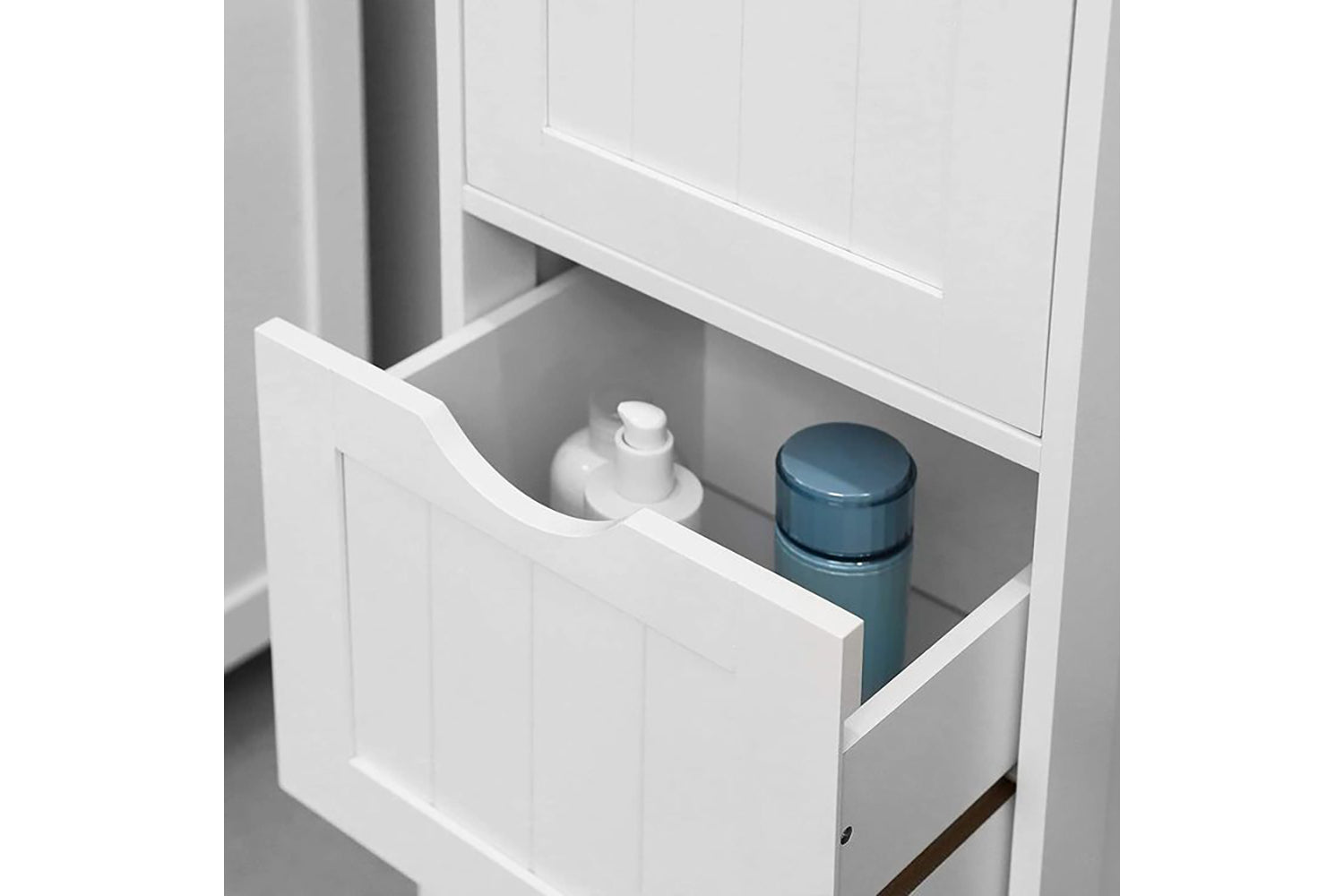 Vasagle  Floor Cabinet with 3 Drawers | Matte White-5