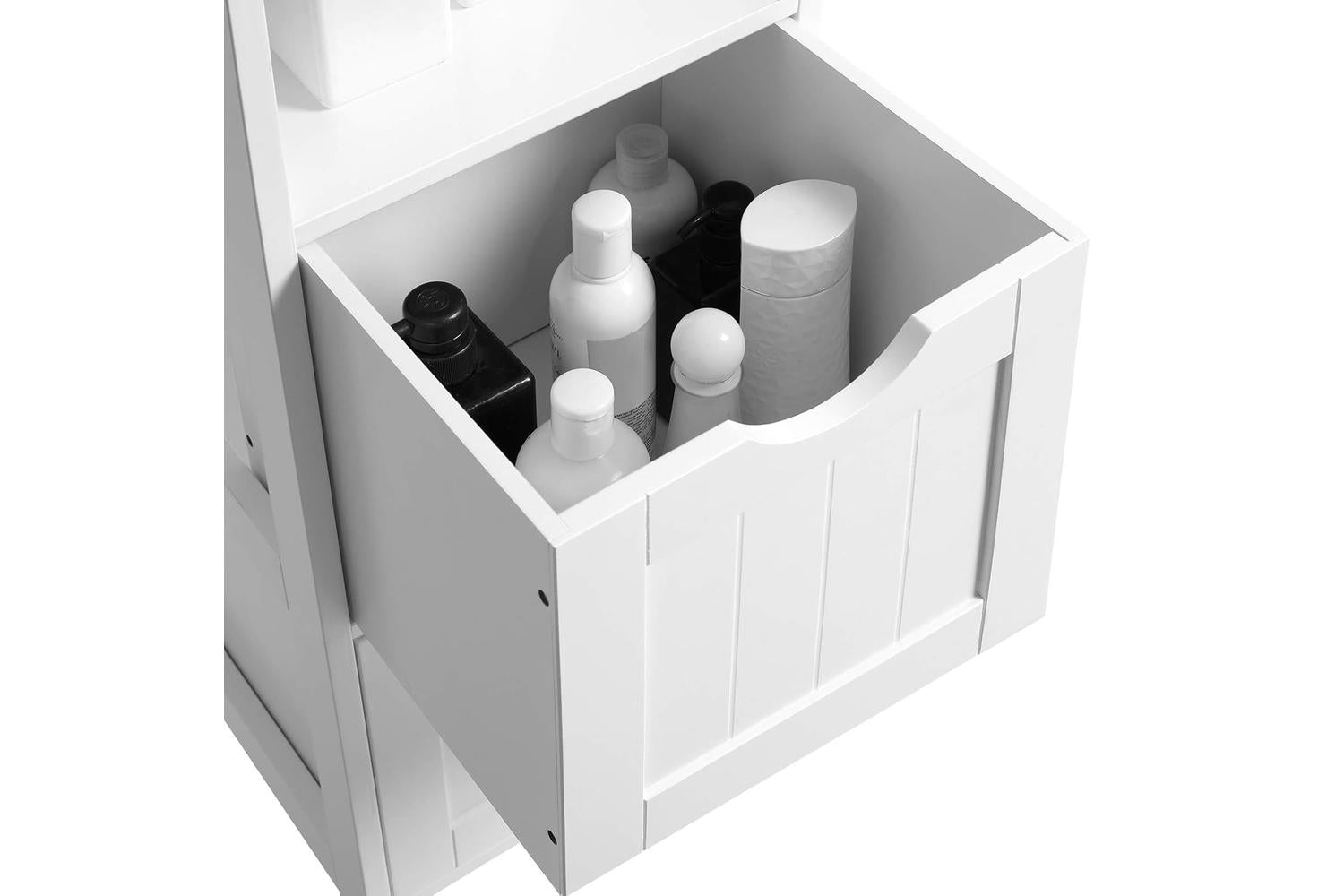 Vasagle  Linen Tower with 2 Drawers for Bathroom | White-5