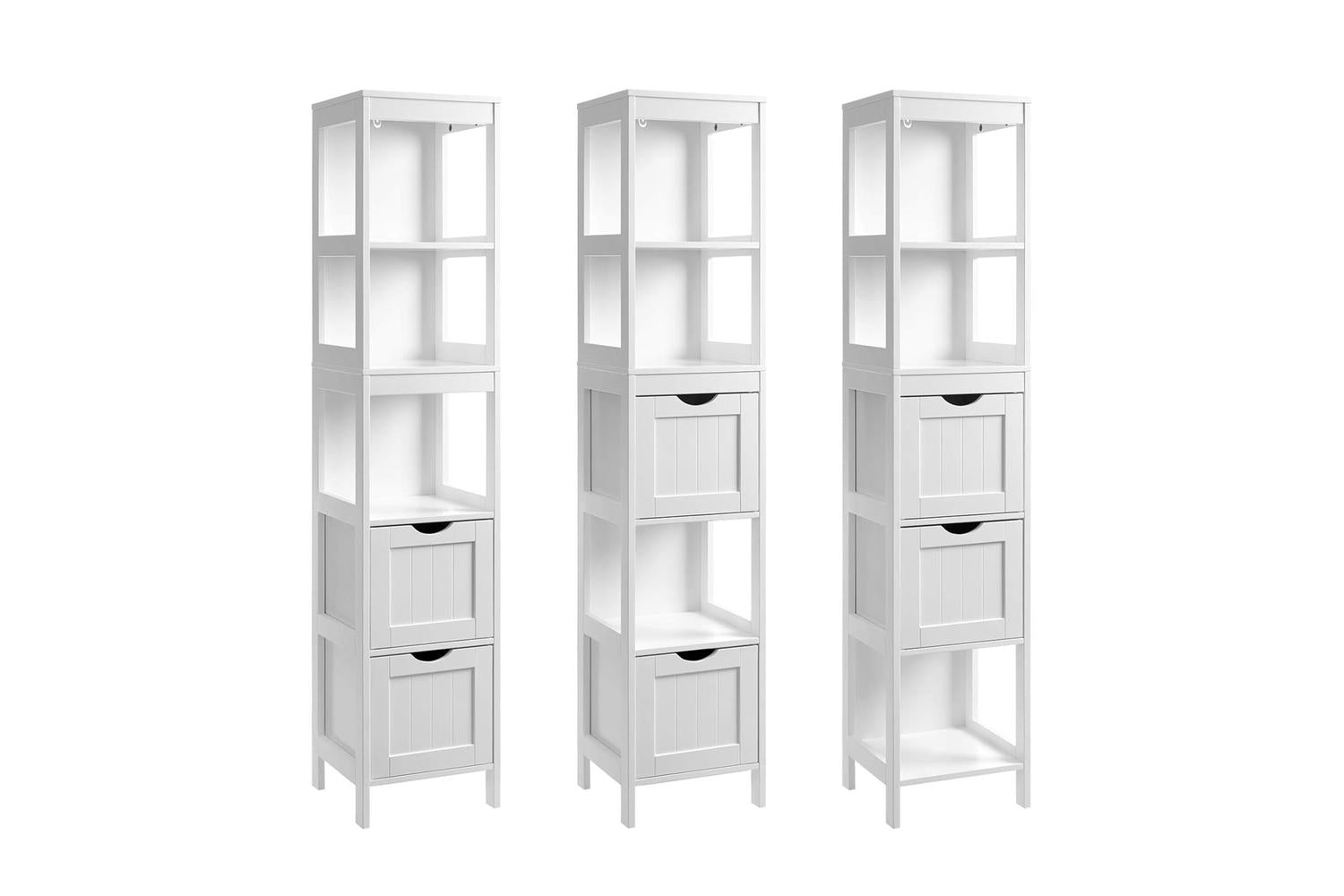 Vasagle  Linen Tower with 2 Drawers for Bathroom | White-7