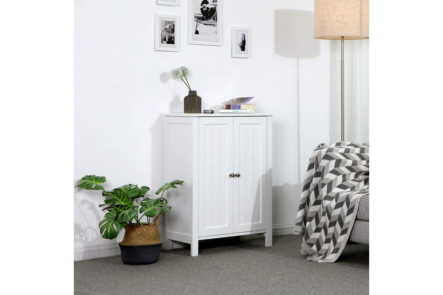 Vasagle  Floorstanding Bathroom Storage Sideboard | White-2