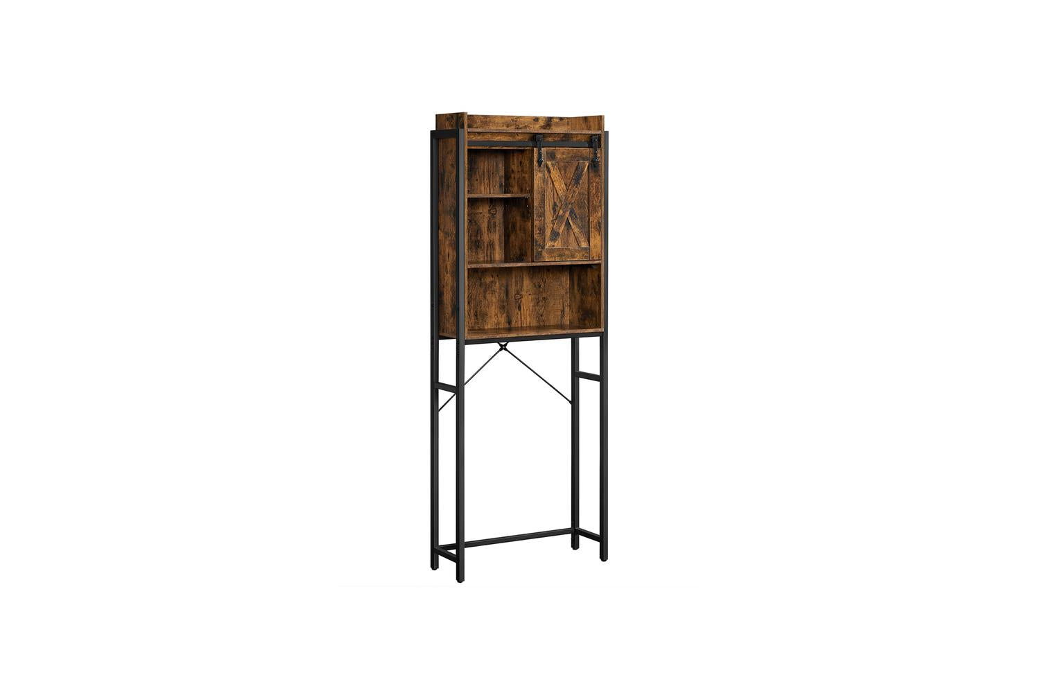 Vasagle Over-The-Toilet Oraganizer Rack | Rustic Brown & Black-2