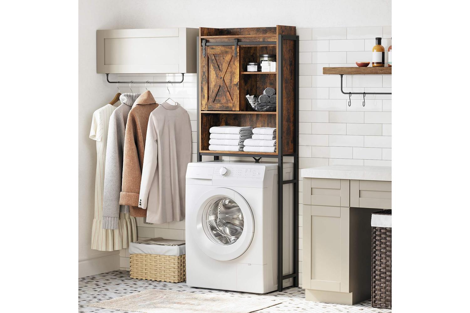 Vasagle Over-The-Toilet Oraganizer Rack | Rustic Brown & Black-4