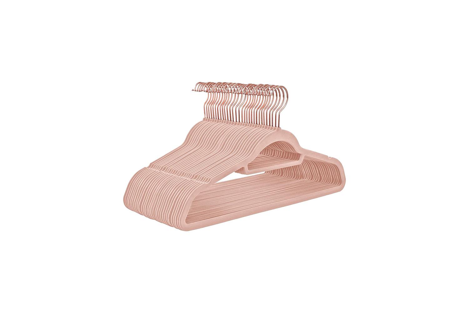 Songmics Velvet Clothes Hangers | Light Pink-2