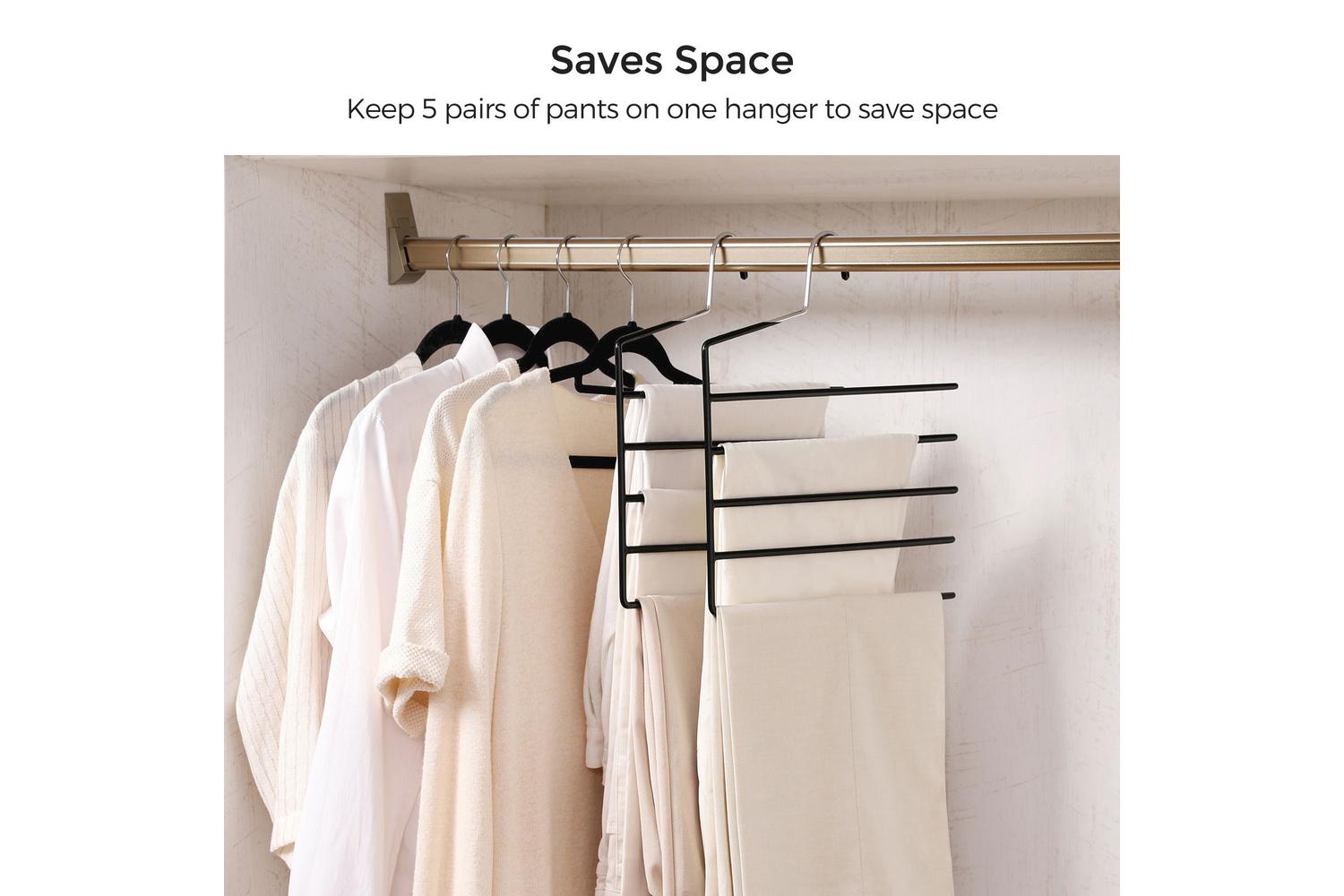 Songmics Pants Hangers Space Saving | Black-5