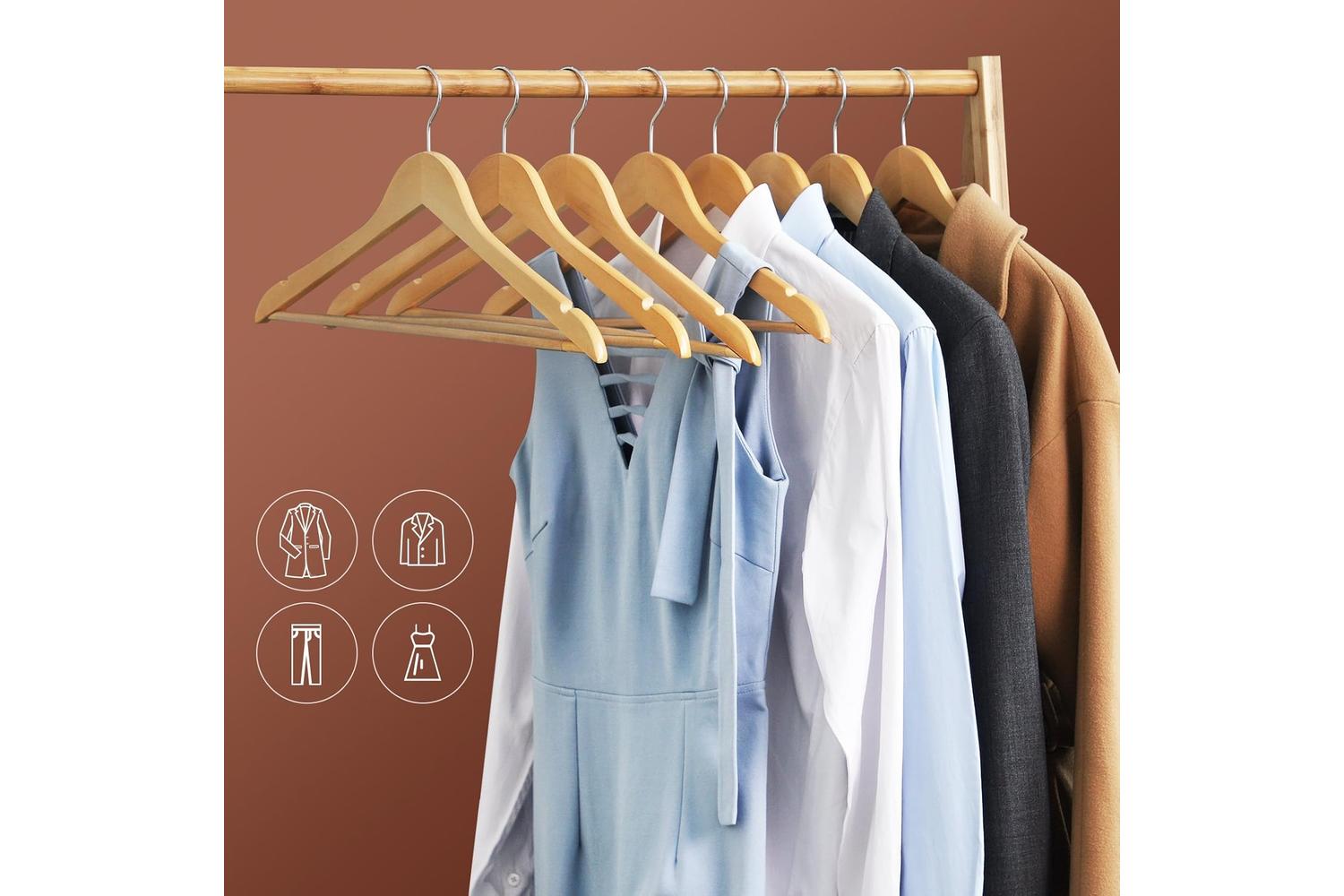 Songmics CRW001-20 Wooden Hangers | Pack of 2-2