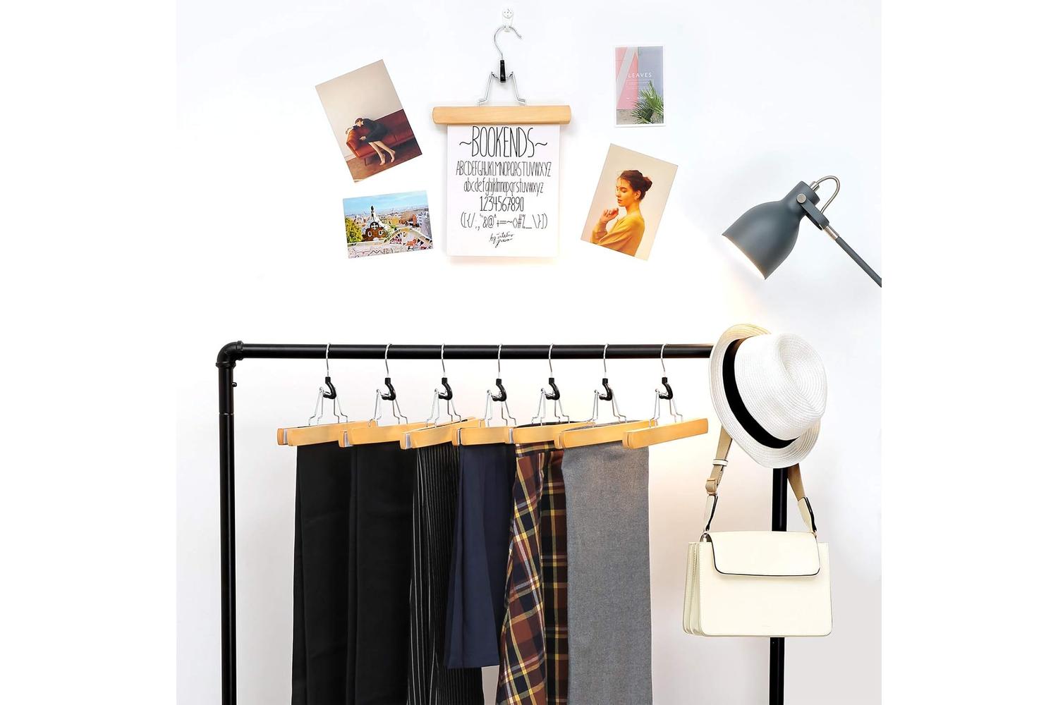 Songmics Crw007-12 Solid Wood Pants Hanger-3