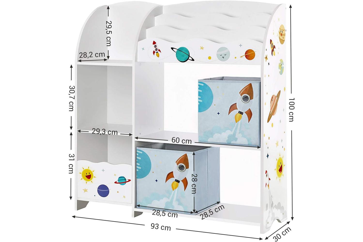Songmics Kids Toy and Book Organizer-5