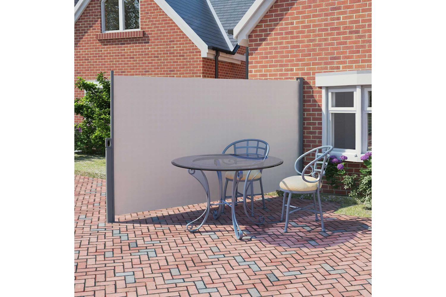 Songmics Beige Patio Side Awning-4