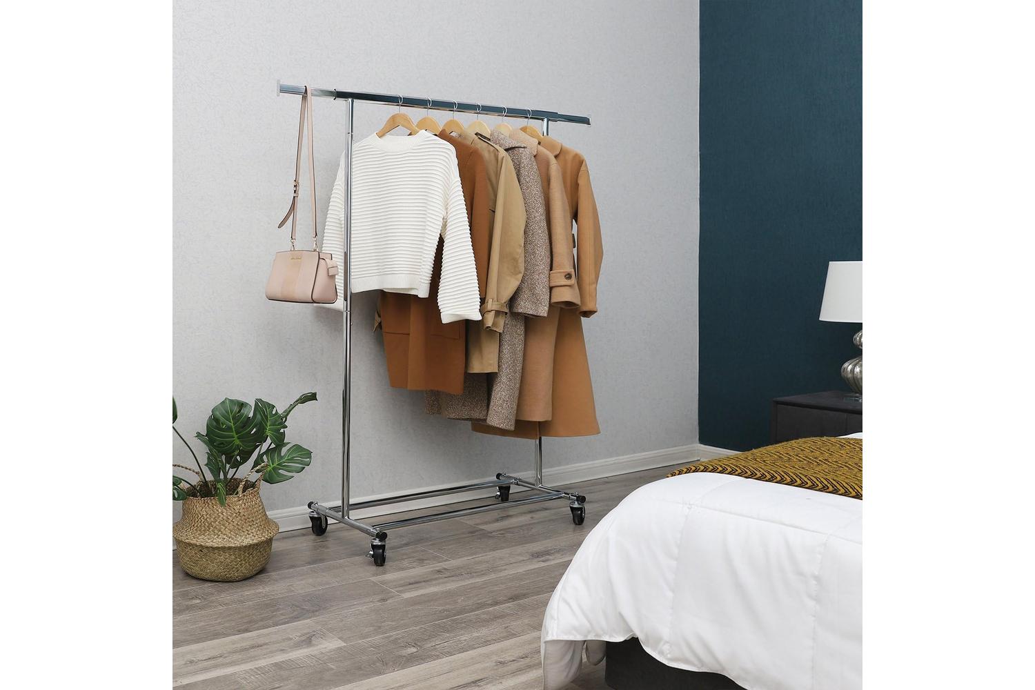 Songmics Clothes Rack with Shelf | Silver-2