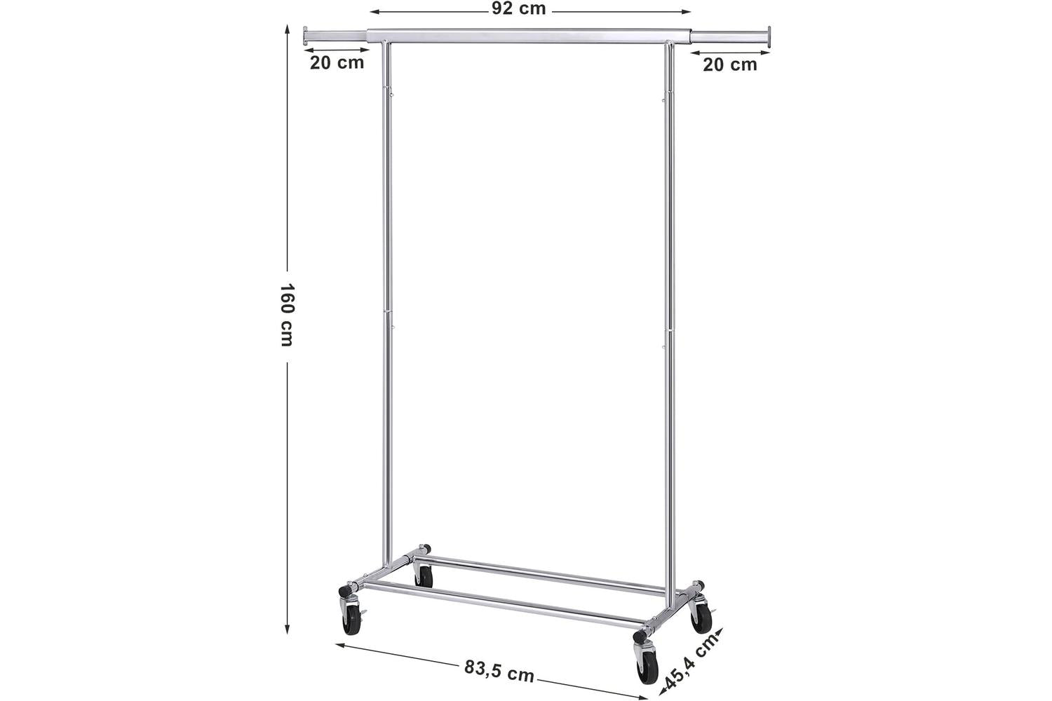 Songmics Clothes Rack with Shelf | Silver-4