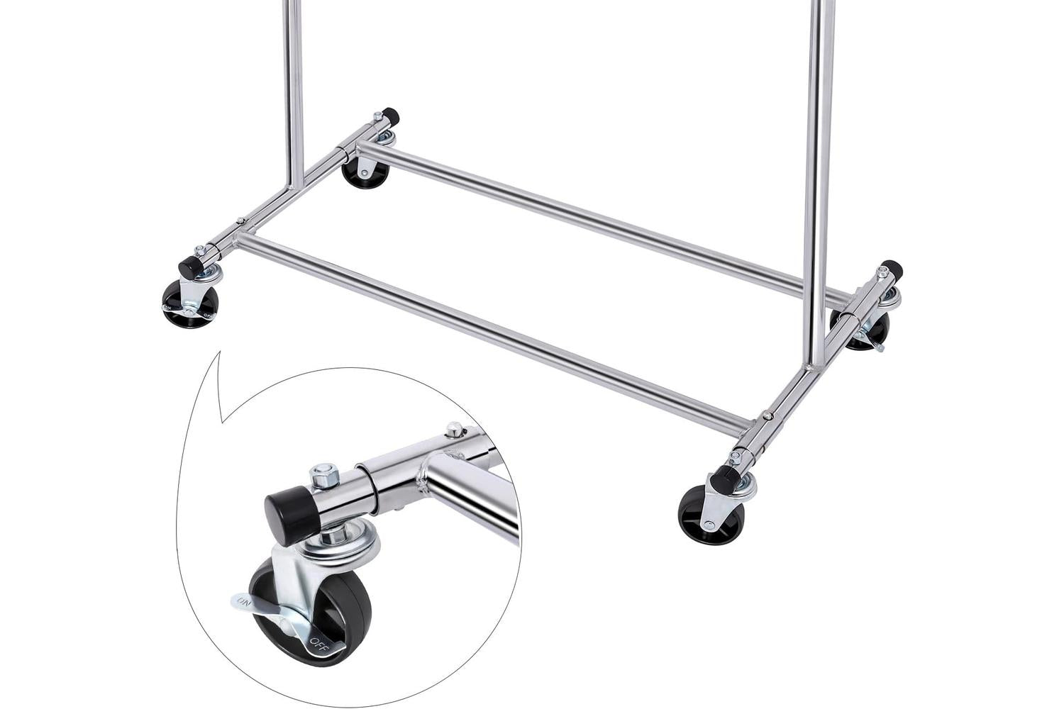 Songmics Clothes Rack with Shelf | Silver-6