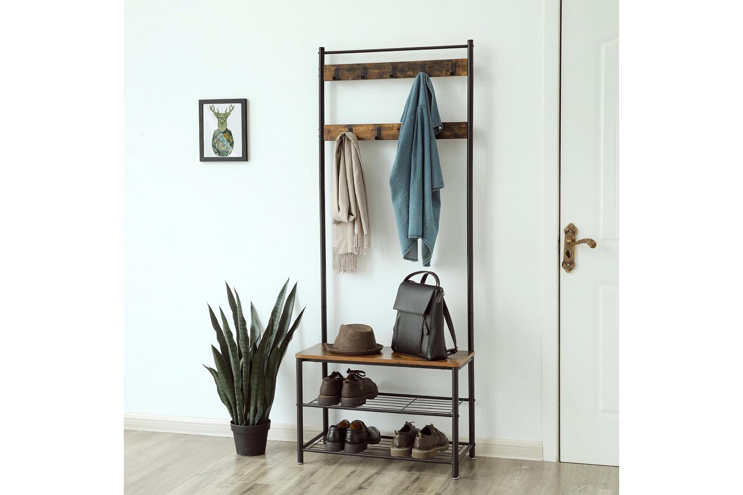 Vasagle Entryway Coat Rack | Black & Vintage-2