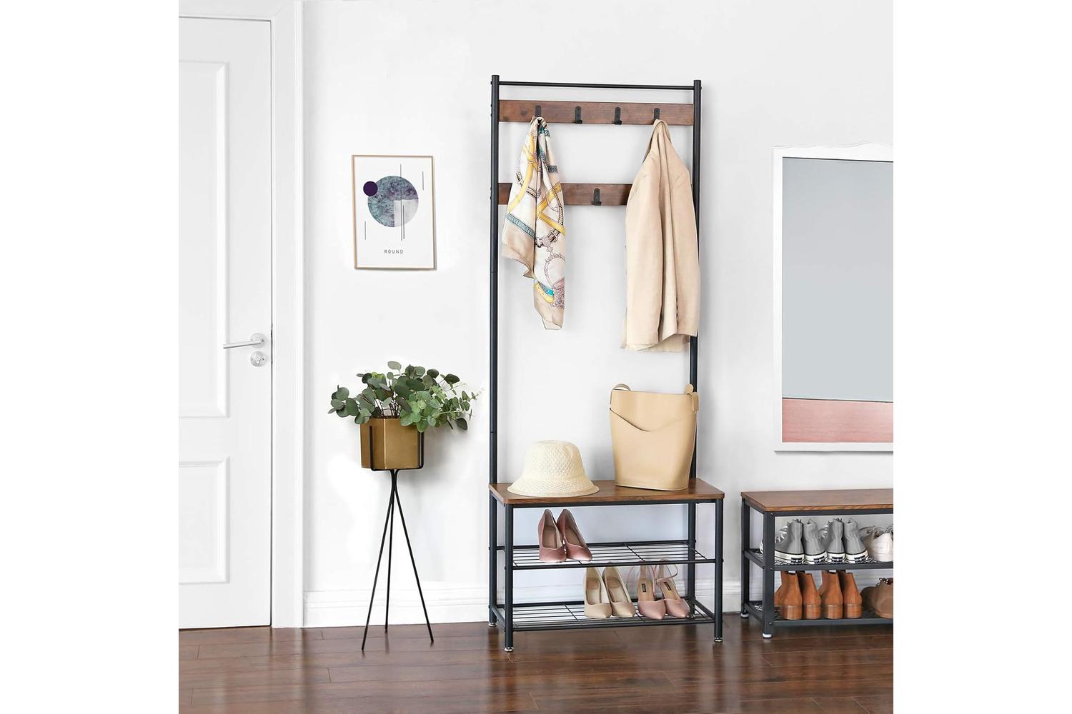 Vasagle Entryway Coat Rack | Black & Vintage-4