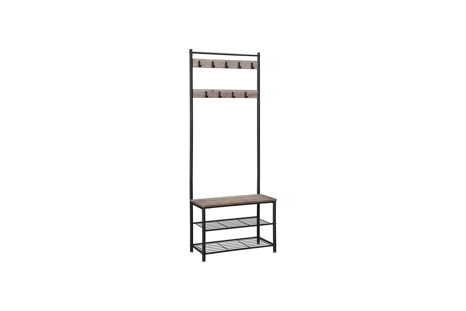 Vasagle Entryway Coat Rack | Greige & Black