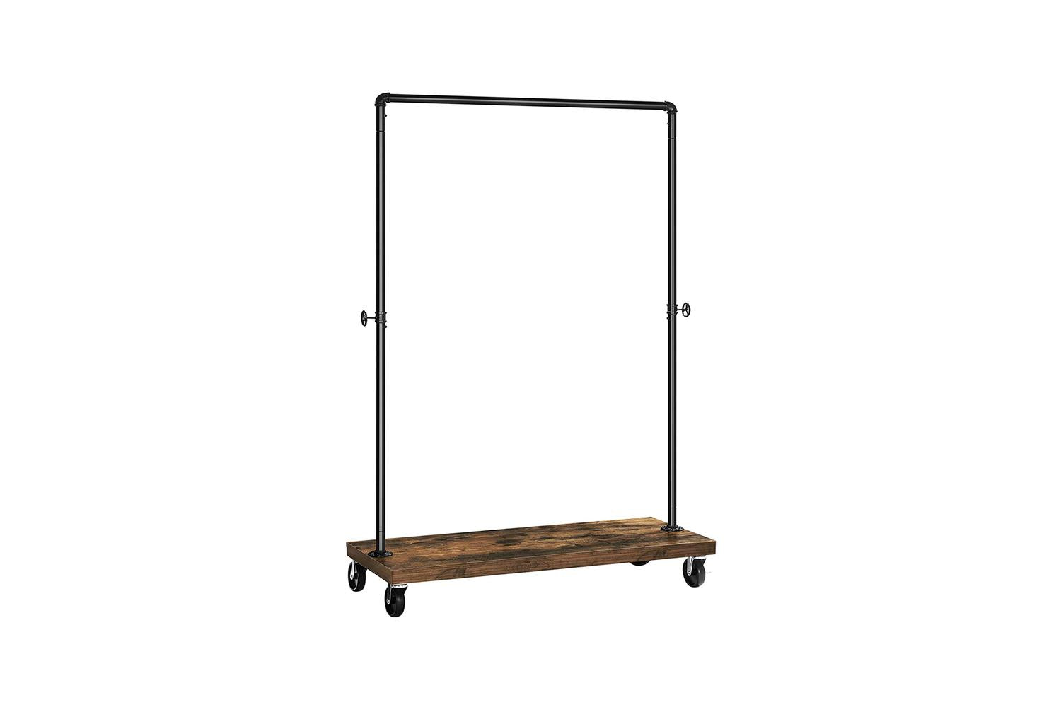 Vasagle Industrial Pipe Style Rolling Garment Rack with Shoe Shelf-2