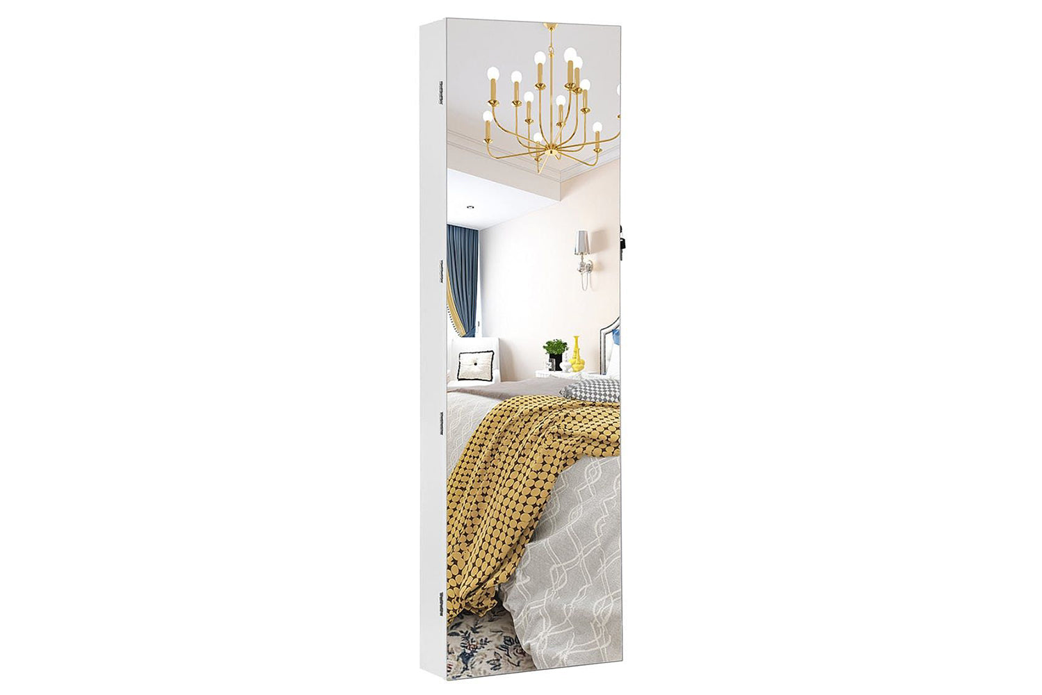 Songmics Wall Mounted Jewelry Armoire Cabinet | White-2