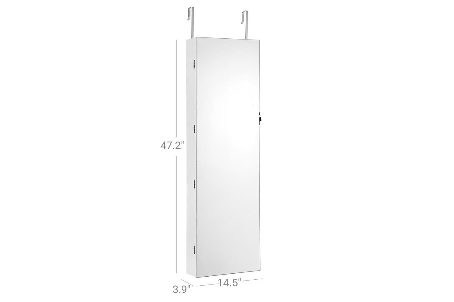 Songmics Wall Mounted Jewelry Armoire Cabinet | White-6