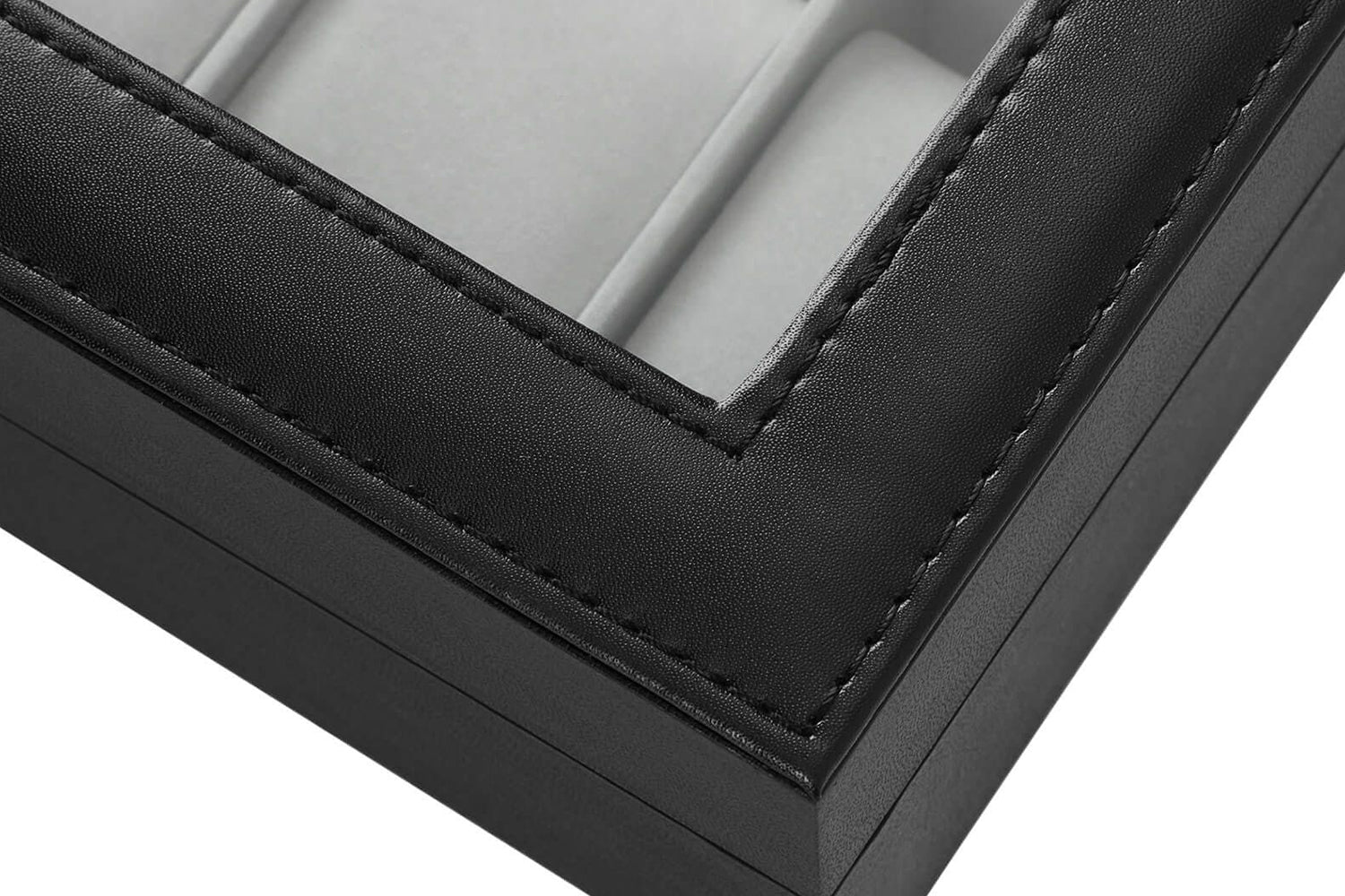 Songmics 10 Slots Watch Box | Black-4