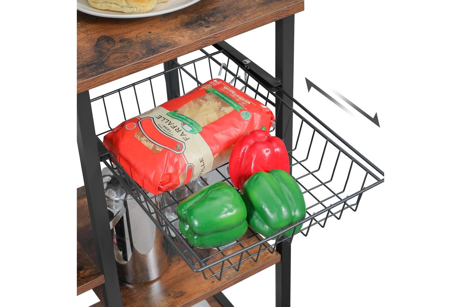 Vasagle Industrial Baker's Rack With Shelves | Rustic Brown-5