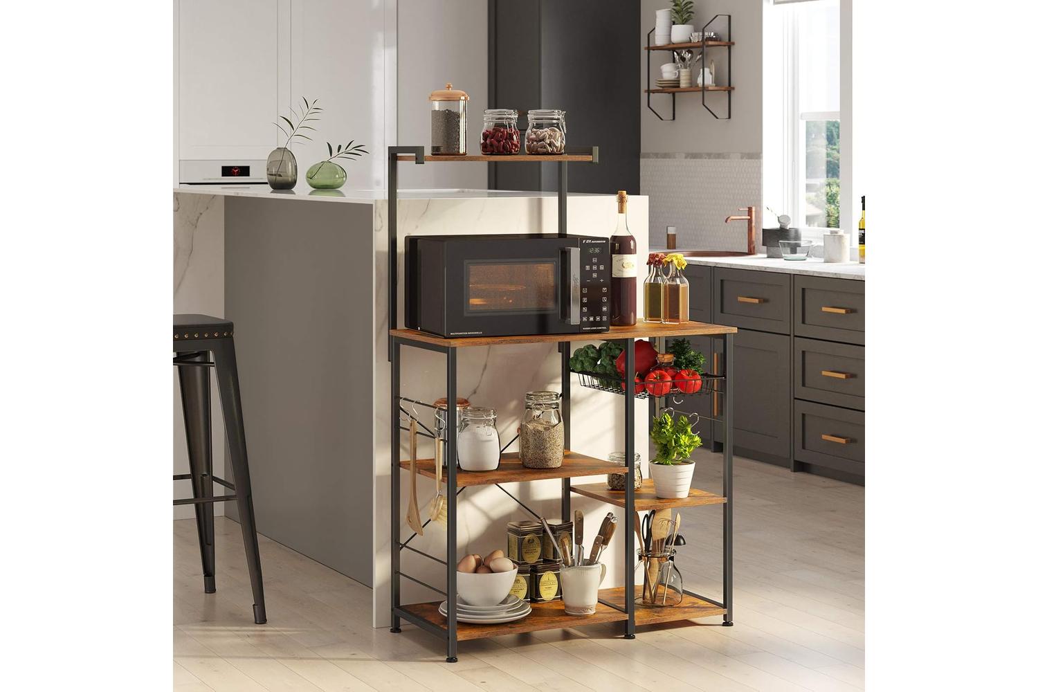 Vasagle Industrial Baker's Rack With Shelves | Rustic Brown-7