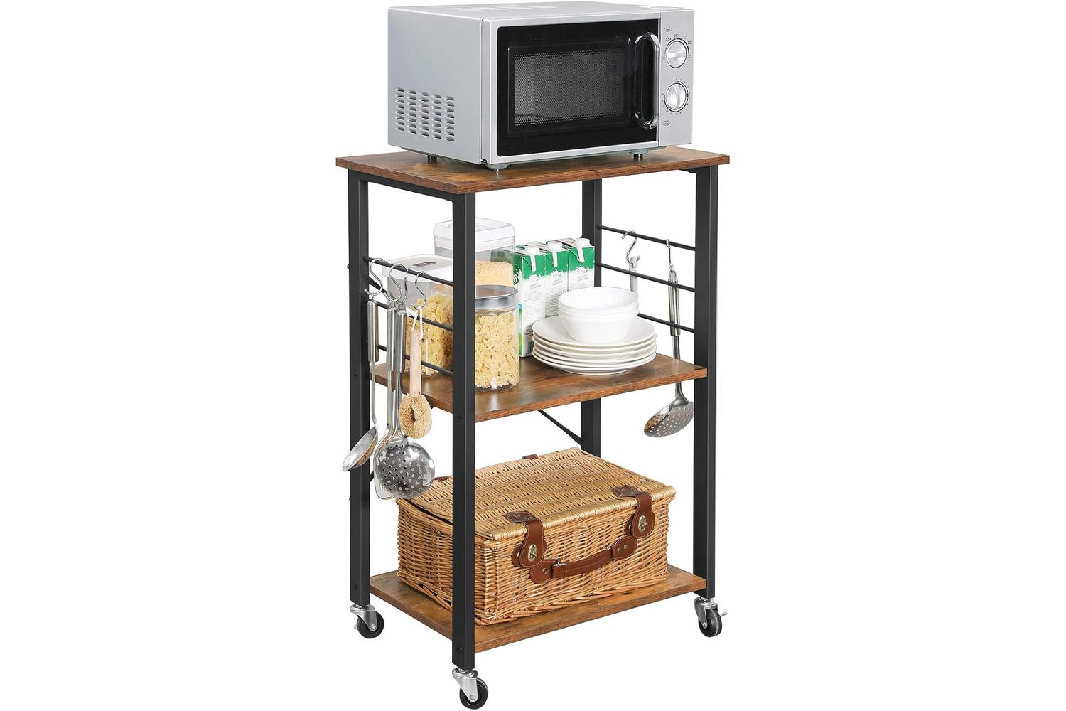Vasagle Vintage Kitchen Shelf | Rustic Brown & Black-2