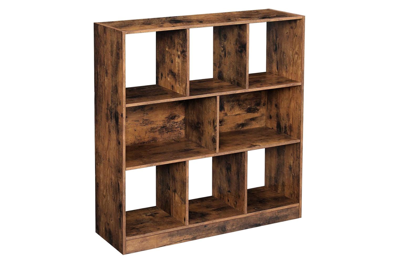 Vasagle 8 Compartment Bookshelf | Rustic Brown