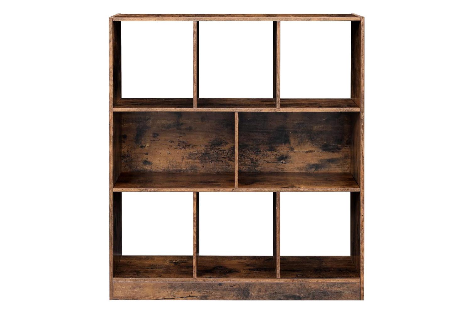 Vasagle 8 Compartment Bookshelf | Rustic Brown-7