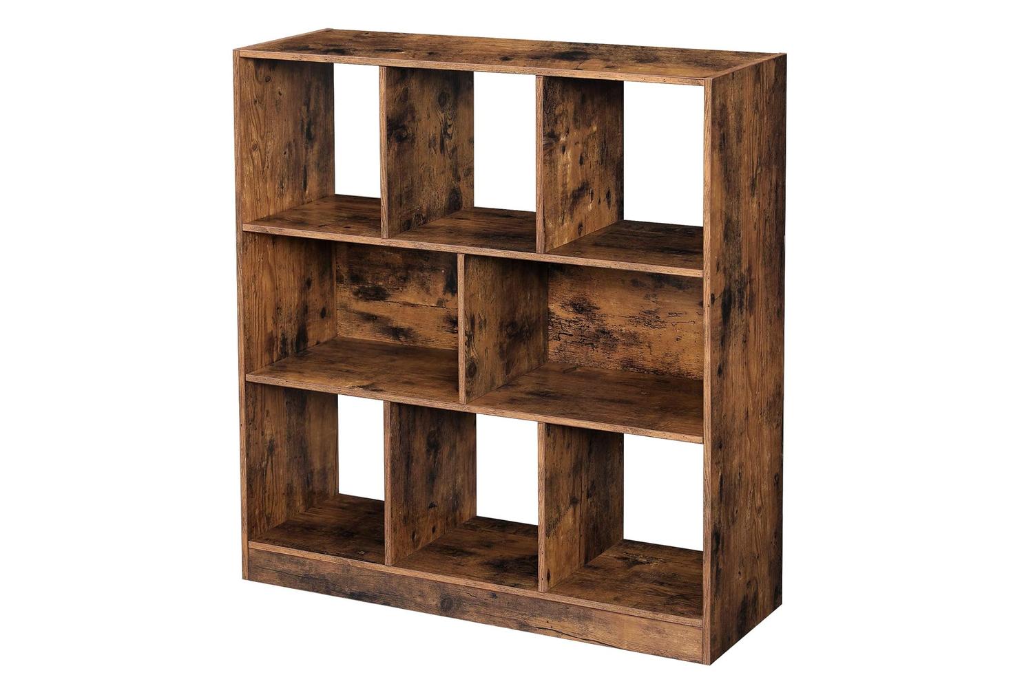 Vasagle 8 Compartment Bookshelf | Rustic Brown-8