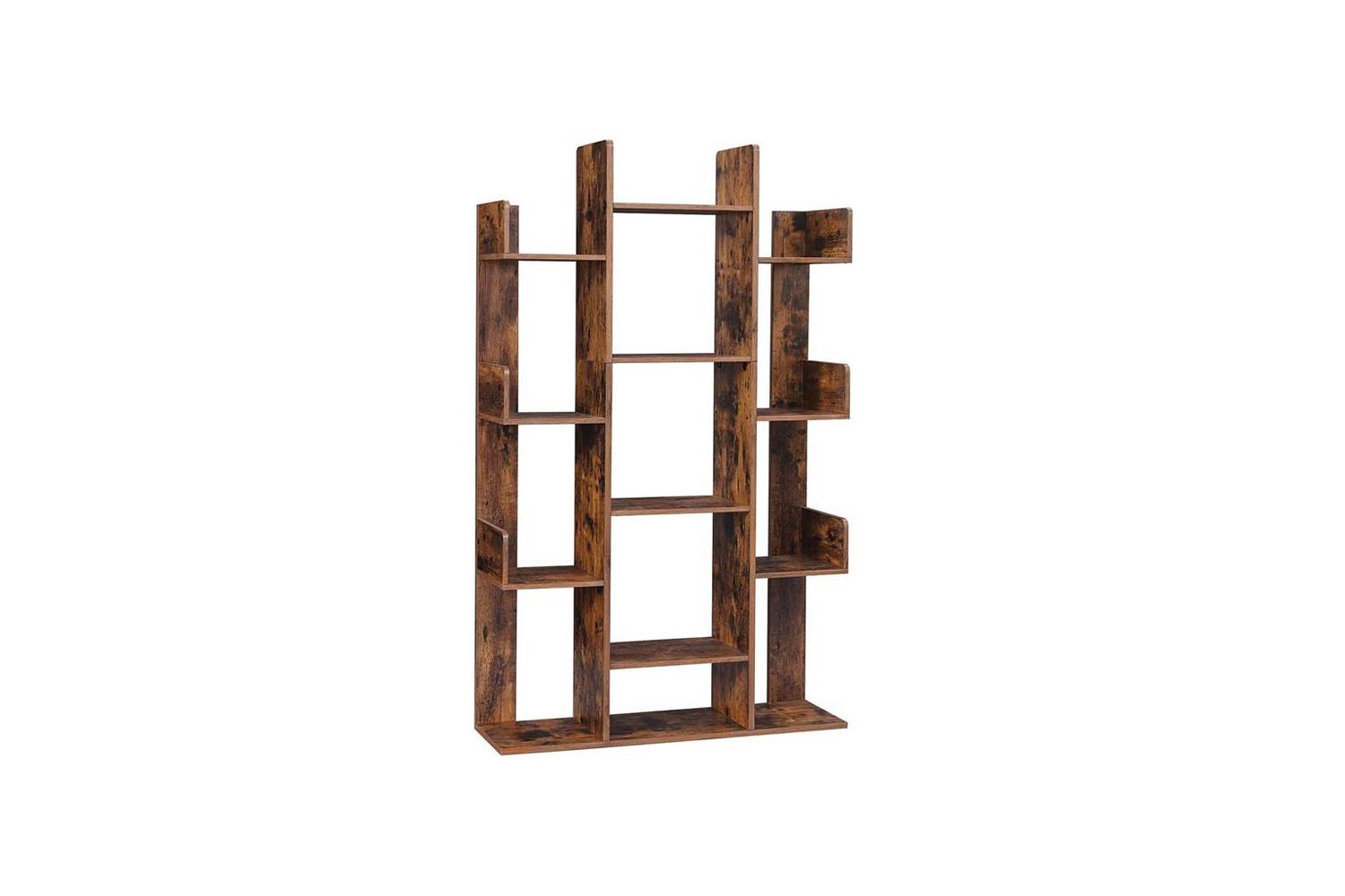 Vasagle Tree-shaped Wooden Bookcase | Rustic Brown-2