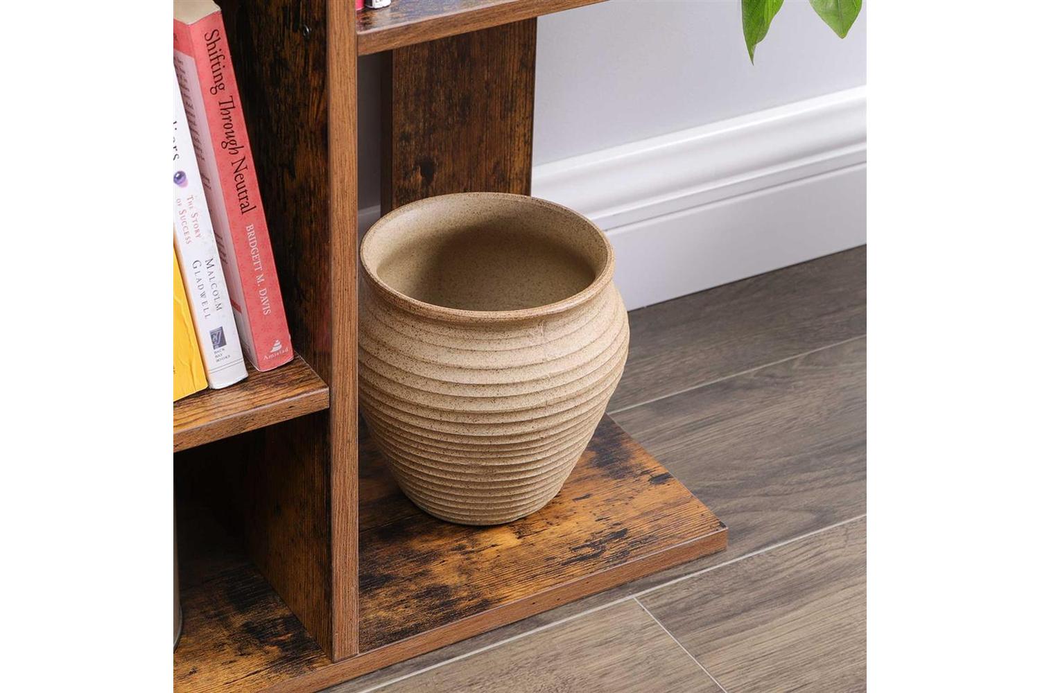 Vasagle Tree-shaped Wooden Bookcase | Rustic Brown-6