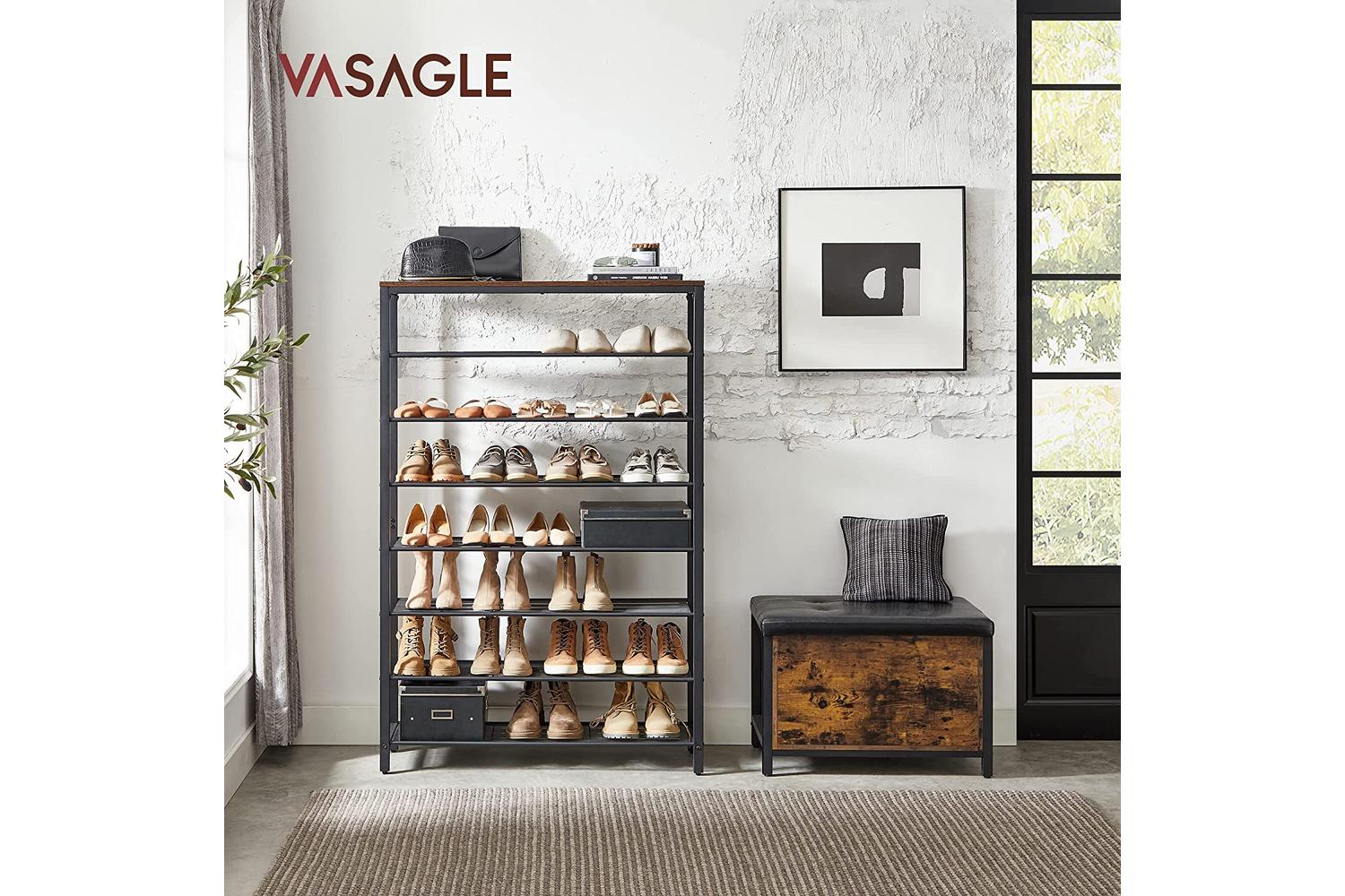 Vasagle  Shoe Rack With 7 Metal Shelves | Black-3