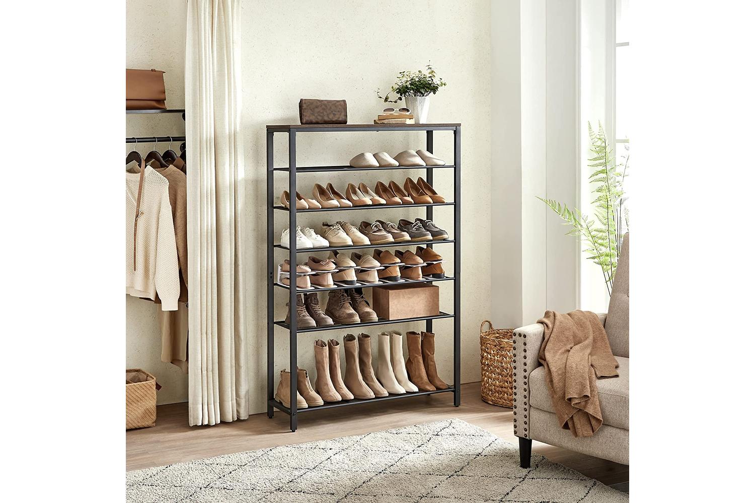 Vasagle  Shoe Rack With 7 Metal Shelves | Black-4