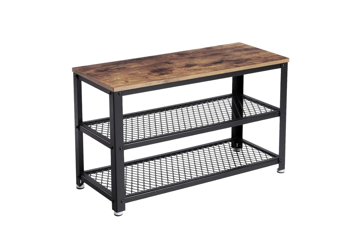 Vasagle Tiers Shoe Bench | Rustic Brown