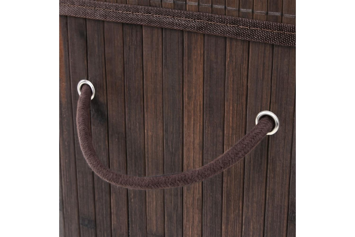 Songmics Bamboo Laundry Hamper | Dark Brown-7