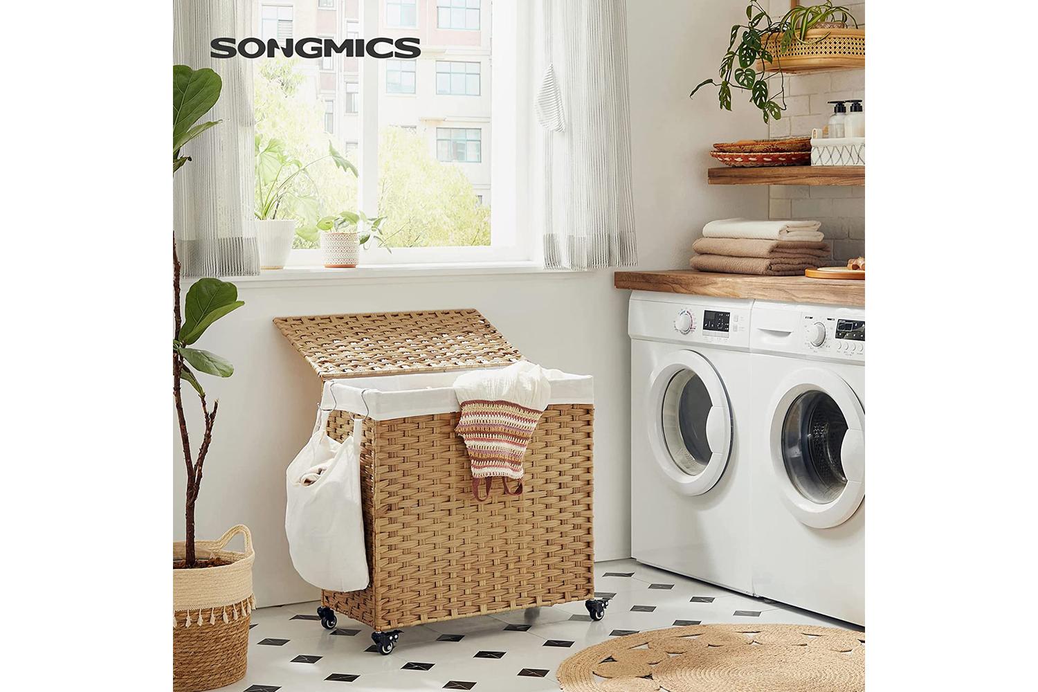 Songmics Laundry Hamper With Removable Bag | Natural-3